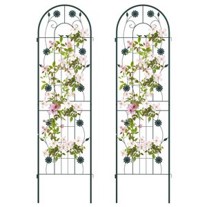 Lot de 2 treillis de jardin en métal antirouille 71 x 20 pouces, support pour plantes grimpantes - Product Image 1