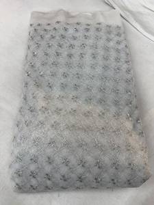 Tissu en polyester léger et doux, brodé, avec un motif floral sur toute la surface, pour robe de mariée - Product Image 6