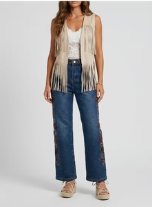 Jeans de Mezclilla de Cintura Alta y Pierna Recta para Mujer, Marca TRIBON SPORTS, Corte Regular Sin Elasticidad, Estilo Casual para Verano - Product Image 2