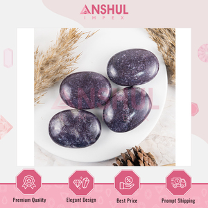 Fabricant leader de pierres de palmier en lépidolite naturelle de 2,5 pouces de la meilleure qualité, cristaux de guérison de 1 kg pour l'équilibre émotionnel et l'énergie apaisante - Product Image 3