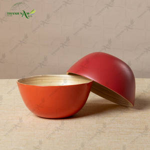 Nouvelle conception, ensemble de vaisselle jetable en bambou personnalisé, écologique, imperméable, construction solide, bol à salade, service de nourriture - Product Image 4