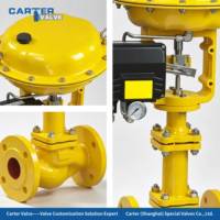 Vanne de régulation de gaz à diaphragme pneumatique industrielle en acier inoxydable WCB à siège unique avec bride Exd II CT4 pour brûleur de chaudière et station de gaz