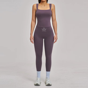 Conjunto de yoga para mujer, suave como la mantequilla, leggings de cintura alta, pantalones de pierna ancha, pantalones cortos, camiseta sin mangas, ropa deportiva elástica para gimnasio, fitness, pilates - Product Image 6
