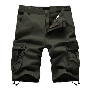 Shorts cargo tricotés pour hommes, taille mi-haute, respirants, écologiques, longueur genou, 6 poches, décontractés, vente en gros - Product Image 3