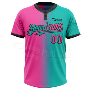Camisas de Béisbol de Dos Botones para Adultos, Fabricadas en Pakistán, Camisas de Béisbol de Dos Botones con Contraste de Color - Product Image 3