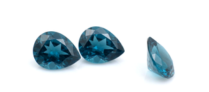 Magnifique pierre précieuse topaze bleue de Londres, forme poire, taille 9x7mm, pierre facettée, topaze bleue de Londres, cadeau pour elle - Product Image 5