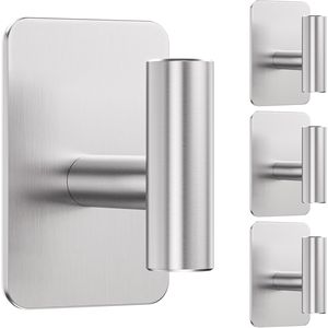 Ganci Adesivi in Acciaio Inox Resistenti, Capacità Massima 26 lb, Impermeabili, per Appendere Asciugamani, Cappotti e Accappatoi - Product Image 1