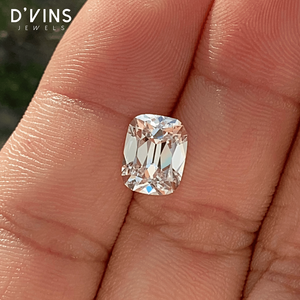 Bague D'vins Jewels en diamant de laboratoire de 3 carats, taille coussin, couleur D, clarté VVS, taille barre personnalisée, prix de gros, prête à l'emploi, diamant de Surat - Product Image 3