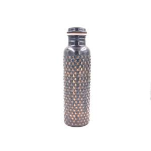 Black Hammered Copper Water <b>Bottle</b> Matte Finish Luxury Hydration <b>Flask</b> Reusable Metal Drinkware OEM ODM Wholesale Gift - Product Image 4