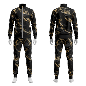 Survêtement sportif unisexe en polyester/coton imprimé flamme néon, mode streetwear contemporaine pour l'été - Product Image 4
