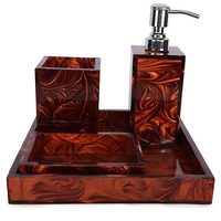 Ensemble de salle de bain de luxe en résine de qualité supérieure, accessoires de salle de bain pour la maison et l'hôtel