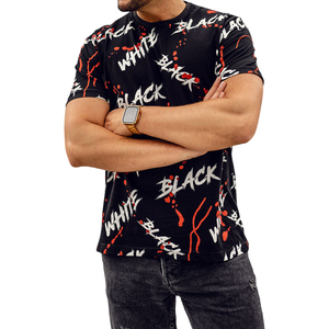 T-shirts pour hommes à col rond avec impression par sublimation de logo personnalisé, séchage rapide, respirants, impression par sublimation intégrale - Product Image 3