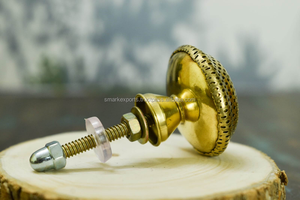 Perilla de puerta de latón hecha a mano moderna para cajones de madera, armarios y armarios, herrajes duraderos para uso interior del hogar - Product Image 3