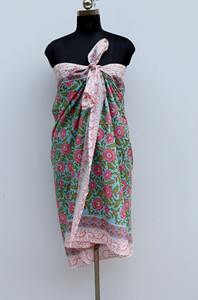 Lot de paréos de plage d'été en coton imprimé floral faits à la main, assortiment varié, vente en gros - Product Image 6