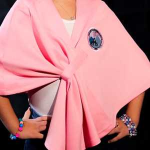 Jack and Jill Child Size <b>Pink</b> Shawl Soft Lightweight Elegant <b>Wrap</b> Fashion Scarf for Girls Casual Party Wear Accessory - Product Image 3