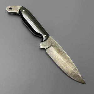 Cuchillo de Caza Forjado a Mano Personalizado, Cuchillos de Supervivencia Bushcraft de Espiga Completa, Mango de G10 Negro, Hoja Fija de Acero al Carbono para Camping al Aire Libre - Product Image 2