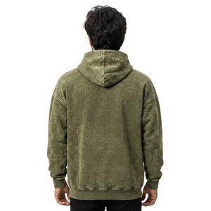 Sweat à capuche pour homme de qualité supérieure, entièrement personnalisé, effet délavé, design personnalisé pour le streetwear en hiver, commande minimum de 2 pièces - Product Image 2
