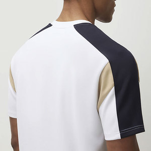 T-shirt long en coton tricoté 180 g/m² de haute qualité, motif à panneaux, coupe estivale, respirant, anti-boulochage, vierge - Product Image 5