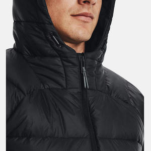 Blouson matelassé personnalisé pour homme, col montant enduit, broderie fine sur le devant, chaud pour l'hiver, vente en gros, production en vrac - Product Image 5