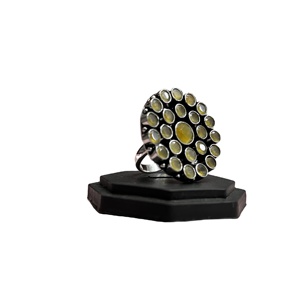 Bague de fiançailles fantaisie bohème en argent plaqué avec pierre de perle naturelle rouge sang et sertissage griffe de basse, pour femme, cadeau de shopping - Product Image 5