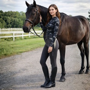 Pantalons d'équitation pour femmes OEM |   Pantalon Jodhpur en polyester avec grip en silicone |   Vêtements d'équitation durables et confortables pour les cavaliers Trai - Product Image 4