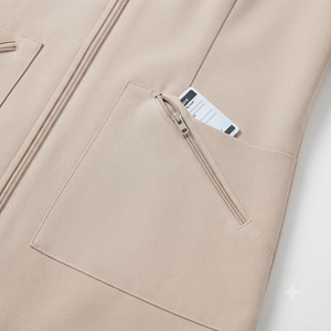 Tenue médicale personnalisée pour femme, uniforme d'hôpital à fermeture éclair avant, manches longues, en tissu tissé, avec détection d'aiguilles, thermocollage sans couture, pour le personnel infirmier - Product Image 6