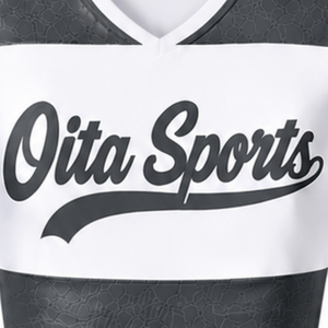 Ensemble d'uniformes de cheerleading sublimés blancs et noirs sans manches – Haut et jupe pour équipe sportive – Tenue de sport pour entraînement, performance et compétition - Product Image 3