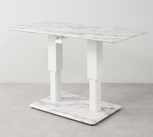 Mesa de Comedor Rectangular Ajustable en Altura Daystar Trade, Base de Pedestal de Doble Nivel de Hierro, Ahorro de Espacio, Mueble Moderno para 4 Personas - Product Image 4