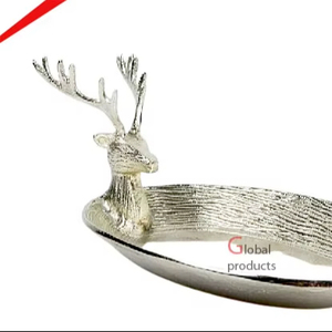 Plateau de service alimentaire en aluminium, design tête de renne, best-seller 2026, idéal pour les restaurants, les hôtels et l'usage domestique - Product Image 1