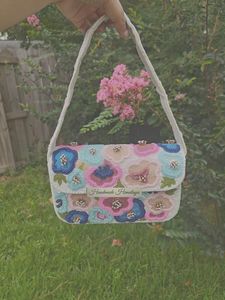 กระเป๋าสะพายประดับลูกปัด กระเป๋าสะพายผู้หญิงแบบสั่งทำพิเศษ ดีไซน์ลายมหาสมุทร กระเป๋าหูหิ้วแฟชั่น กระเป๋าสะพายทำมือ - Product Image 4