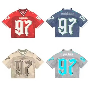 High Quality Plus Size Men's Regular <b>Hip</b> Hop Football Jersey T-Shirt Custom Team Sportswear Uniform Sublimation Short Sleeve - Product Image 2