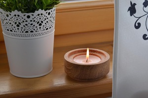 Porte-bougie en bois courbé fait main, décoratif moderne haut de gamme pour la maison - Product Image 5
