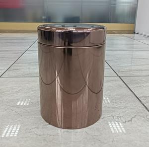 Poubelle moderne en acier inoxydable couleur or rose pour salle de bain, chambre, cuisine ou bureau – Poubelle décorative élégante pour intérieur - Product Image 3