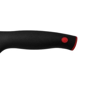 Couteaux de cuisine noirs et rouges avec lame pointue argentée, bord de coupe lisse et poignée incurvée pour la découpe quotidienne des aliments - Product Image 6