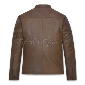 Chaqueta de piel de oveja auténtica para hombre, con cremallera larga, estilo shearling, en oferta para invierno. - Product Image 2