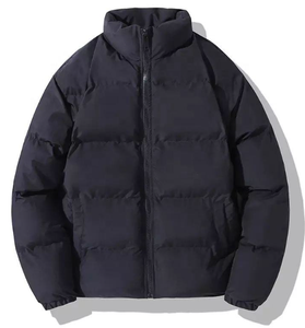 Chaqueta Acolchada de Invierno con Cuello Alto, Cierre de Cremallera, Impermeable, Transpirable, Moderna, Cálida y Suave - Product Image 3