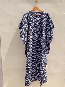 Indigo Designer <b>Kaftan</b> Dress Bulk Order Resort Wear Women <b>Kaftan</b> - Product Image 2