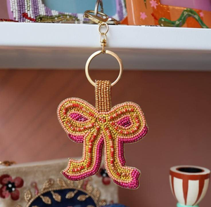<b>Custom</b> Seed Beaded <b>Keychain</b> For Bags Keys Decorative Embroidery Glass Shaped Bag Pendant Key Rings For Women Gifts Accessory - Product Image 6