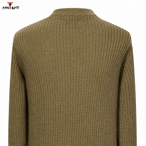 Pull en coton à manches longues pour homme, pull décontracté uni, pull tricoté personnalisé, pull d'hiver pour homme - Product Image 4