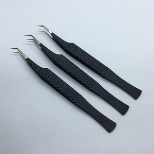 Sholifas ST-M011087 Eyelash Extension Tweezers C-Shaped Serrated Tip Stainless Steel Curved Precision Custom Logo 3D Eyelash - Product Image 4