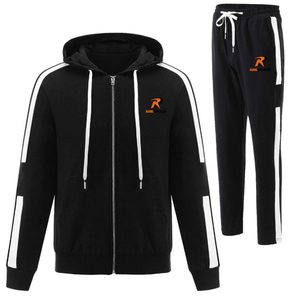 Survêtements d'hiver décontractés respirants, grande taille, avec logo personnalisé, haute qualité, 100% coton, fermeture éclair, pour hommes - Product Image 1