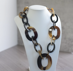 Collier en corne, écologique, moderne, fait main, décoratif pour mariage, artisanat indien - Product Image 5