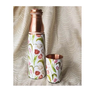 Ayurvedic Pure Copper Water Bottle Handmade Reusable Drinking Bottle Traditional Copper Bottle For <b>Men</b> Women Home Office Travel - Product Image 4