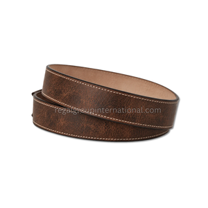 Ceinture en cuir grainé marron vieilli de qualité supérieure pour hommes et femmes, style western classique, ceinture de cowboy - Product Image 2