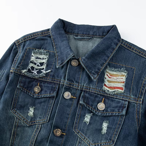 แจ็คเก็ตยีนส์ผ้าฝ้ายสำหรับผู้ชาย เสื้อผ้าผู้ชาย แจ็คเก็ตและเสื้อโค้ท ไซส์ใหญ่พิเศษ แจ็คเก็ตยีนส์คุณภาพสูงสำหรับผู้ชาย บริการ OEM - Product Image 5