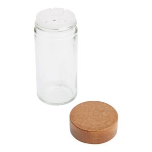 Decorative Glass Jar With Wooden Lid For Home Display And Storage Of Dry Flowers Snacks And Small Items - Product Image 2