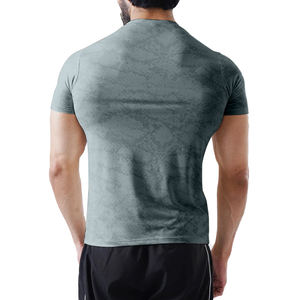 T-shirt de haute qualité, poids lourd, simple, pour la gym et le yoga, T-shirt impression broderie personnalisé vierge polyester coton pour hommes - Product Image 6