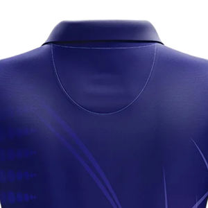 Men Blue Sublimation Cricket Jersey Short Sleeve Sports Shirt Training Match Wear <b>Athletic</b> Team Uniform Performance Clothing - Product Image 3