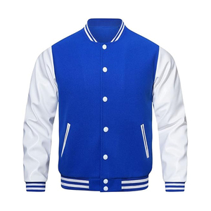 Chaqueta universitaria personalizada con inicial y parche de chenilla, chaqueta de merchandising universitario, chaqueta de merchandising para aficionados, chaqueta universitaria personalizada. - Product Image 2