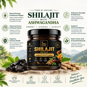 Résine de Shilajit de l'Himalaya en marque privée 30g, pure et naturelle, mélangée à l'Ashwagandha et au miel pour l'énergie et la vitalité - Product Image 2